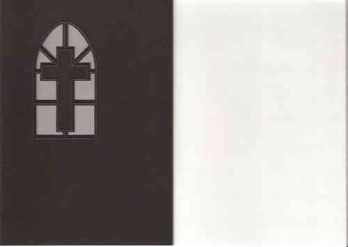 Reddy Kondolenzkarten mit Kreuz,schwarz
